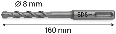 Бур SDS-plus DMAX CT-23T0859, 8х160 мм, 1 шт