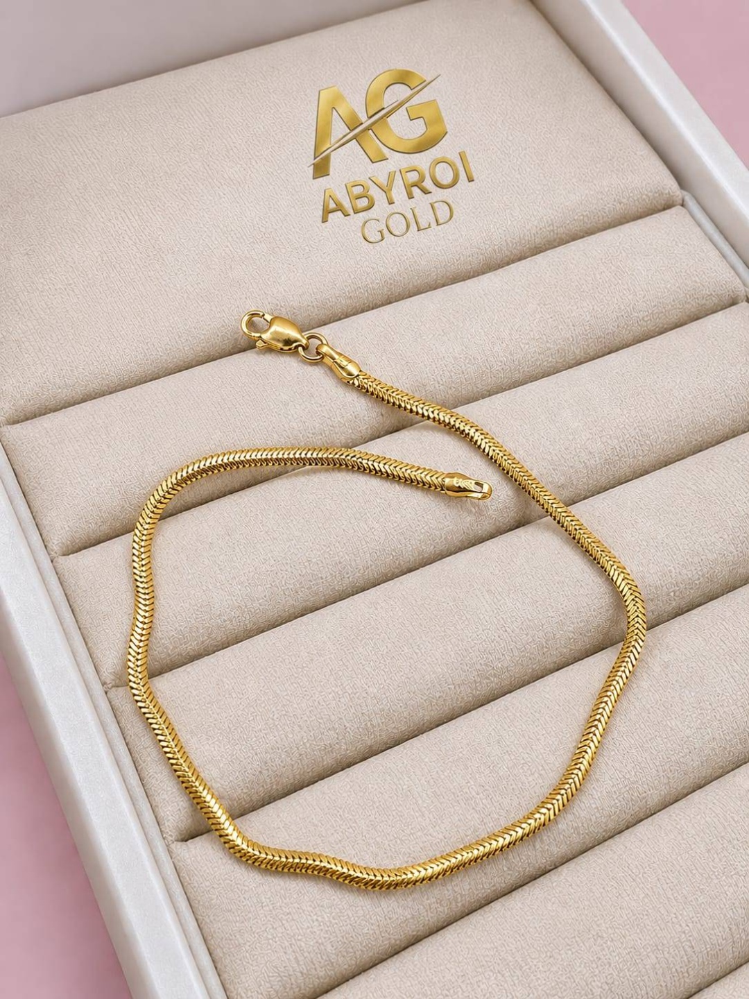 ABYROI GOLD 0609 длина 18 см, вес 2.1 г золото, плетение снейк
