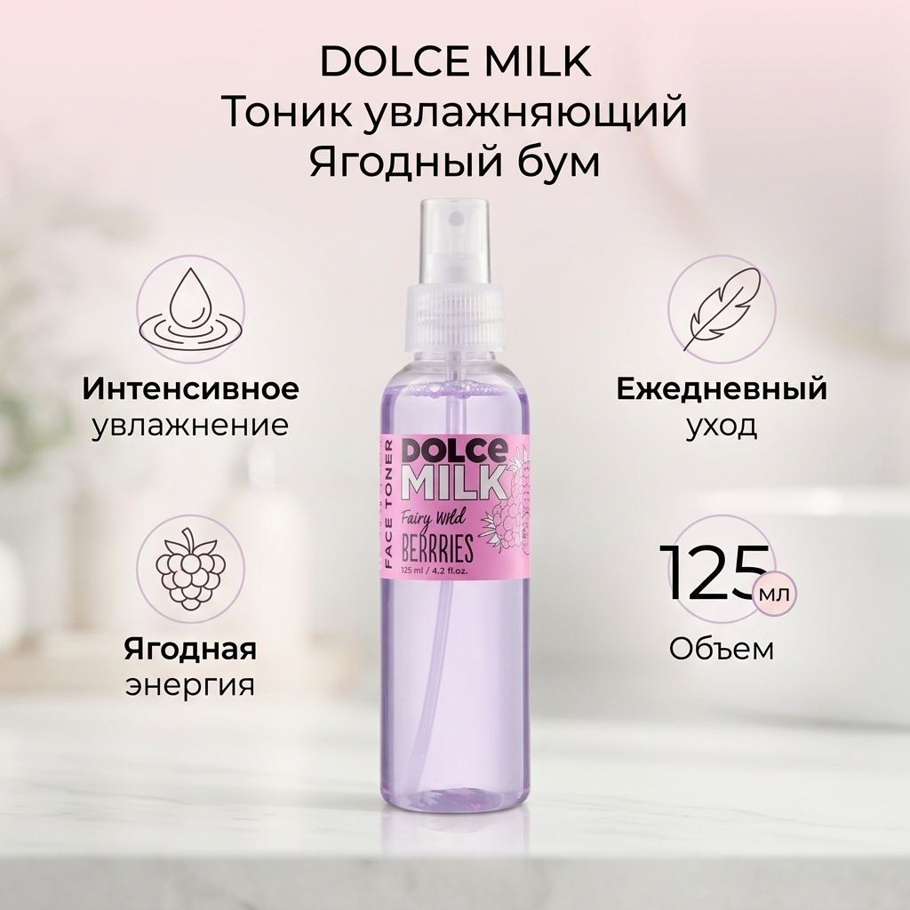 DOLCE MILK тоник Тоник увлажняющий Ягодный бум 125 мл 125 мл