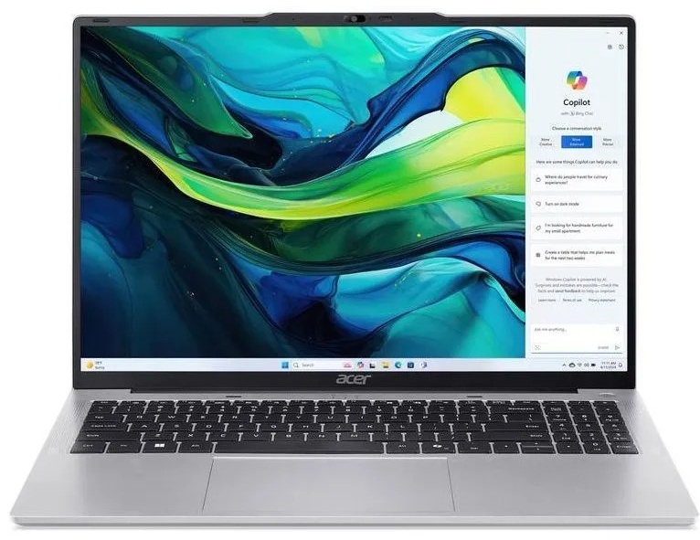 Ноутбук Acer Aspire 16" / 16 Гб / eMMC 512 Гб / Win 11 Pro / NX.J5REM.01C / AL16-52P