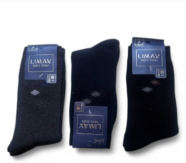 Носки LIMAX 3 пары черный, синий, серый 41-43