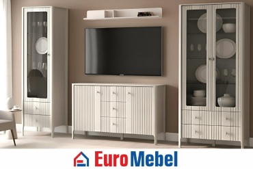 Комплект для гостиной Euromebel Далия, 00074370, темно-бежевый