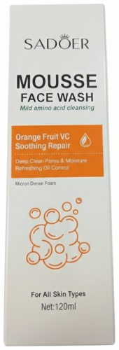 SADOER мусс Orange VC Amino Acid - мусс с аминокислотами для лица 120 мл