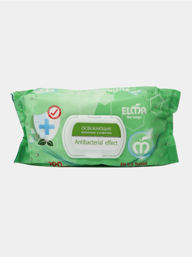 Влажные салфетки Elma Cалфетки влажные Antibacterial 100 шт