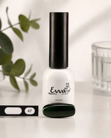 Evva гель-лак Gel Polish 47 зеленый глянцевое 10 мл