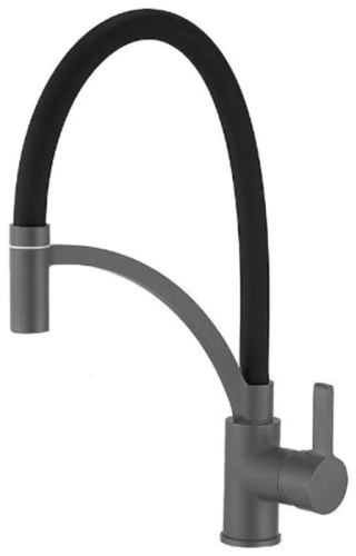 Смеситель с гибким изливом Advance 74354G-2, цинк, цвет черный, графит