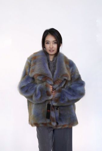 Дубленка Sollo Collection голубой