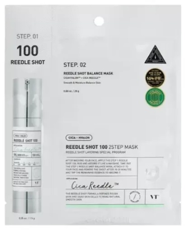 Маска для лица VT Cosmetics тканевая BALANCE REEDLE SHOT 2STEP MASK 1 шт