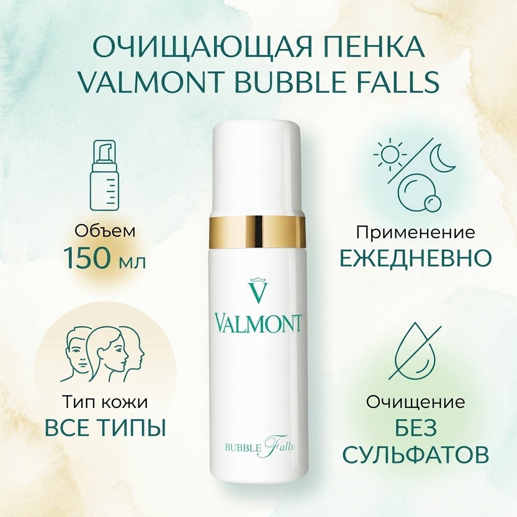 Valmont Очищающая пенка для лица Bubble Falls пенка 150 мл