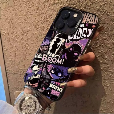 Чехол для Apple iPhone 14 черно-фиолетовый