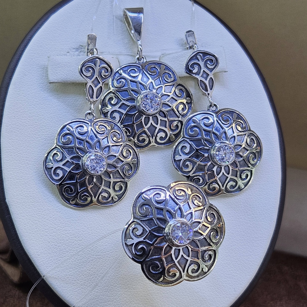 Gaukhar Jewelry 2544-01-1-SET вес 21.6 г серебро, фианит