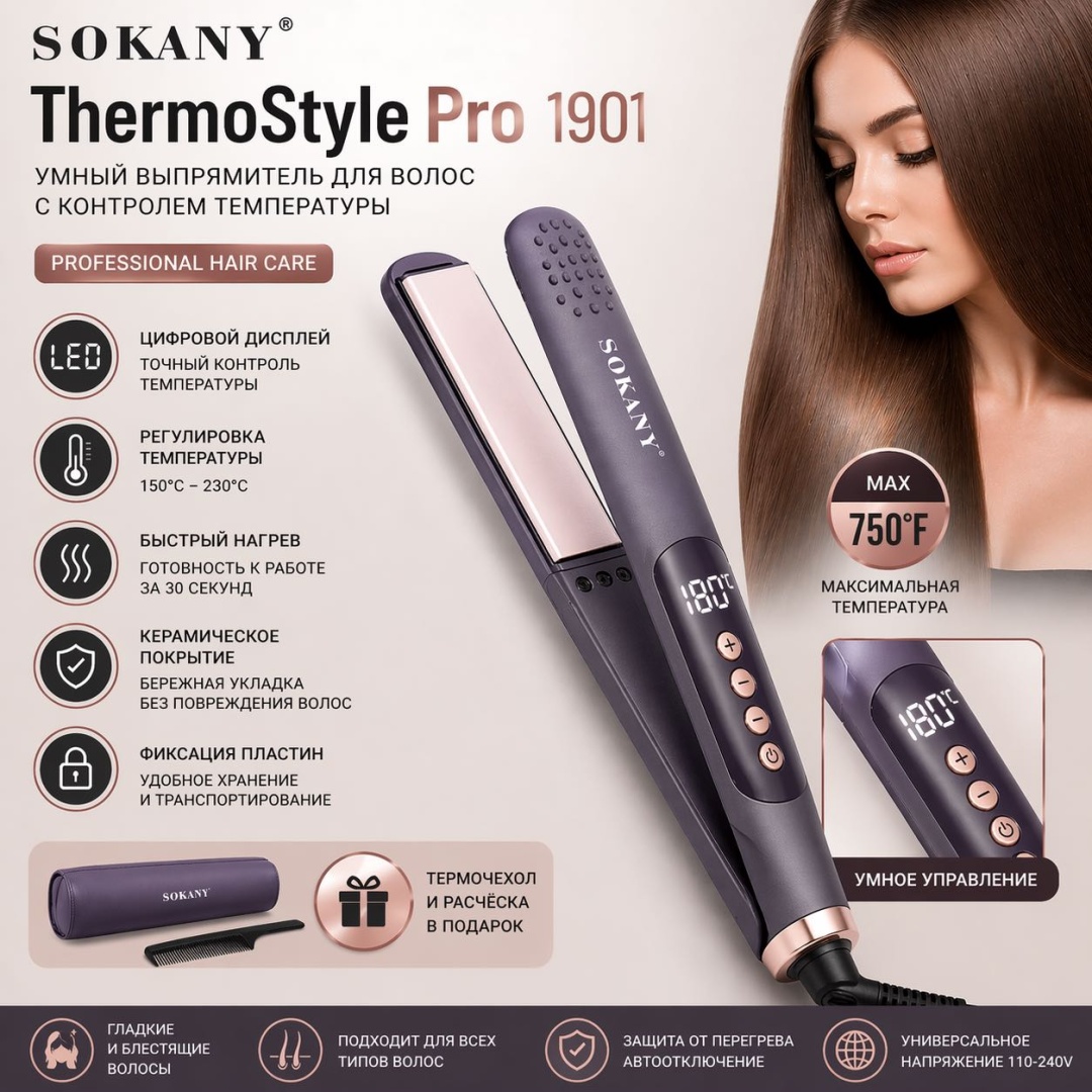 SOKANY Termostyle Pro 1901 утюжок