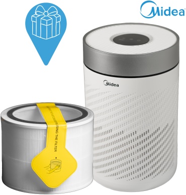 Очиститель воздуха Midea KJ250G-Z42 + фильтр HEPA FH-20Z1 белый