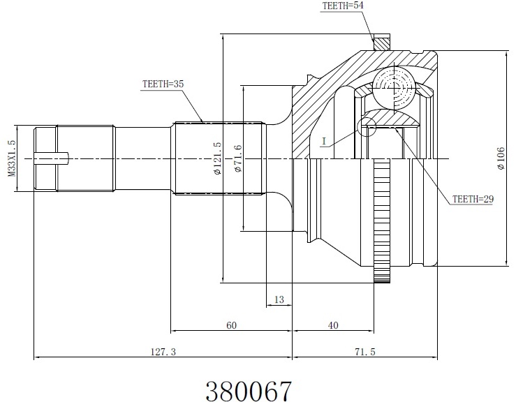 INKO шрус 380067