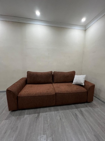 Диван ModiHome Boss, 235х100 см, обивка ткань, коричневый