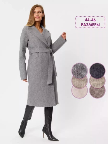 Пальто серый