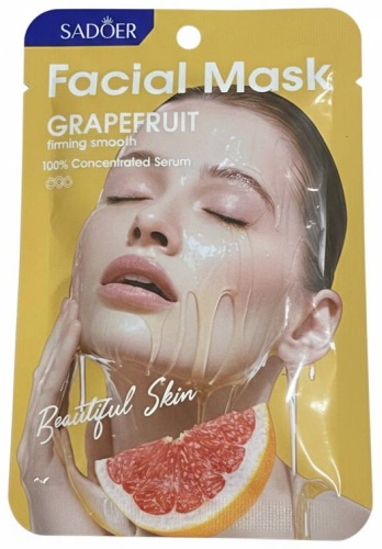 Маска для лица SADOER тканевая Grapefruit 1 шт