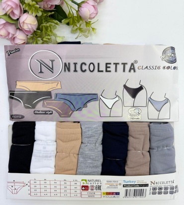 Слипы Nicoletta черный, белый