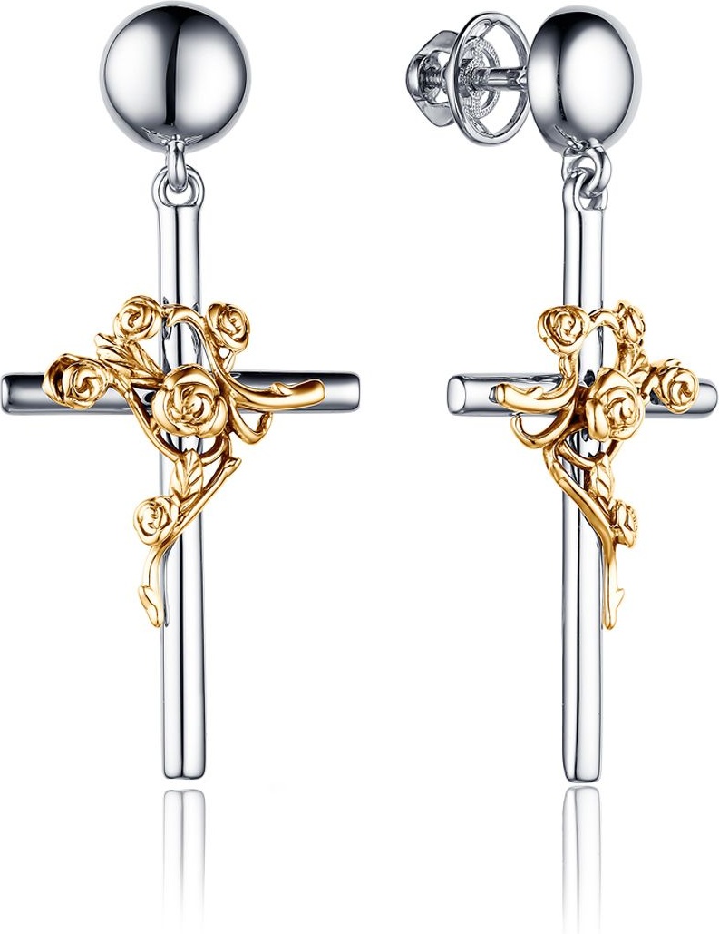 Пусеты Lucente Silver EAR-LU-925-108212 вес 5.84 г серебро, без вставок