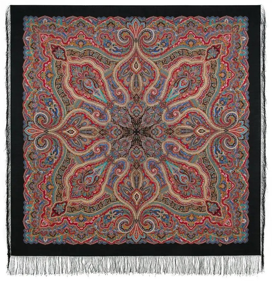 Платок Павловопосадский платок шерсть 146 x 146 см
