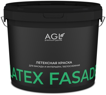 AGL акриловая LATEX FASADE 10 кг, белый цвет
