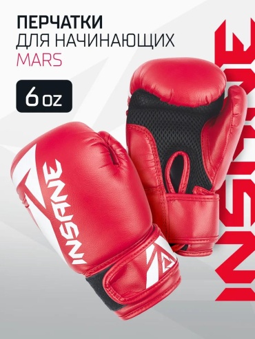 Боксерские перчатки INSANE 4 oz красный