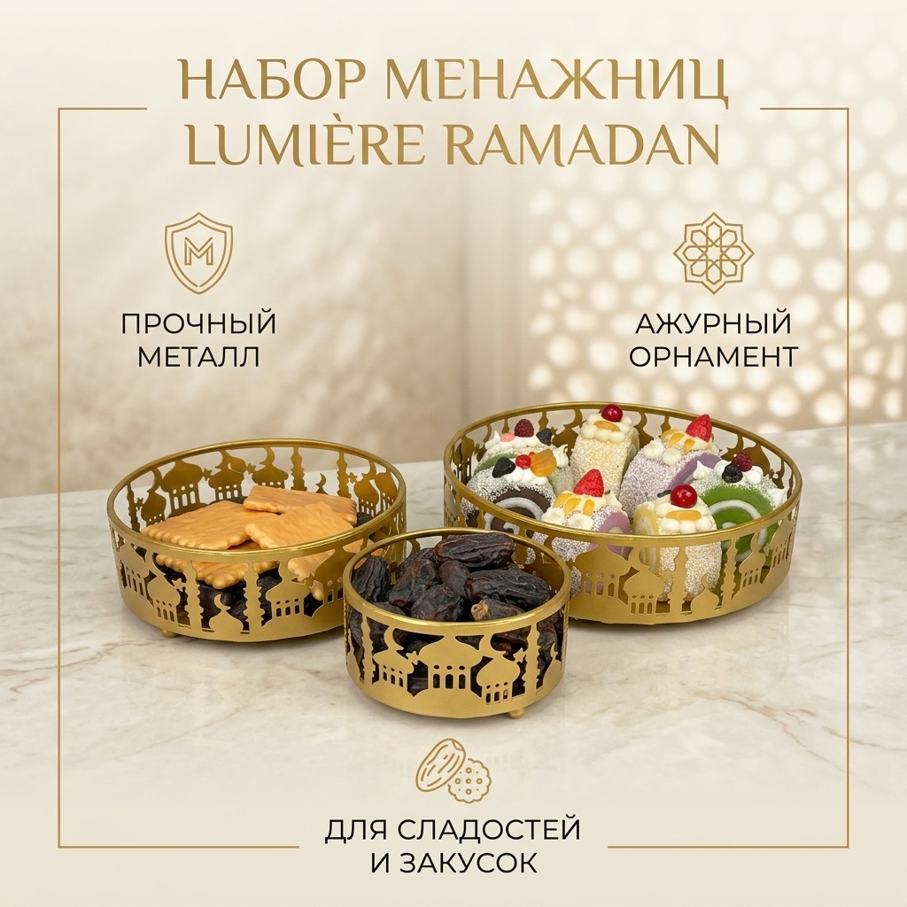 Менажница 30107318_Набор Ramadan круглая 3 шт