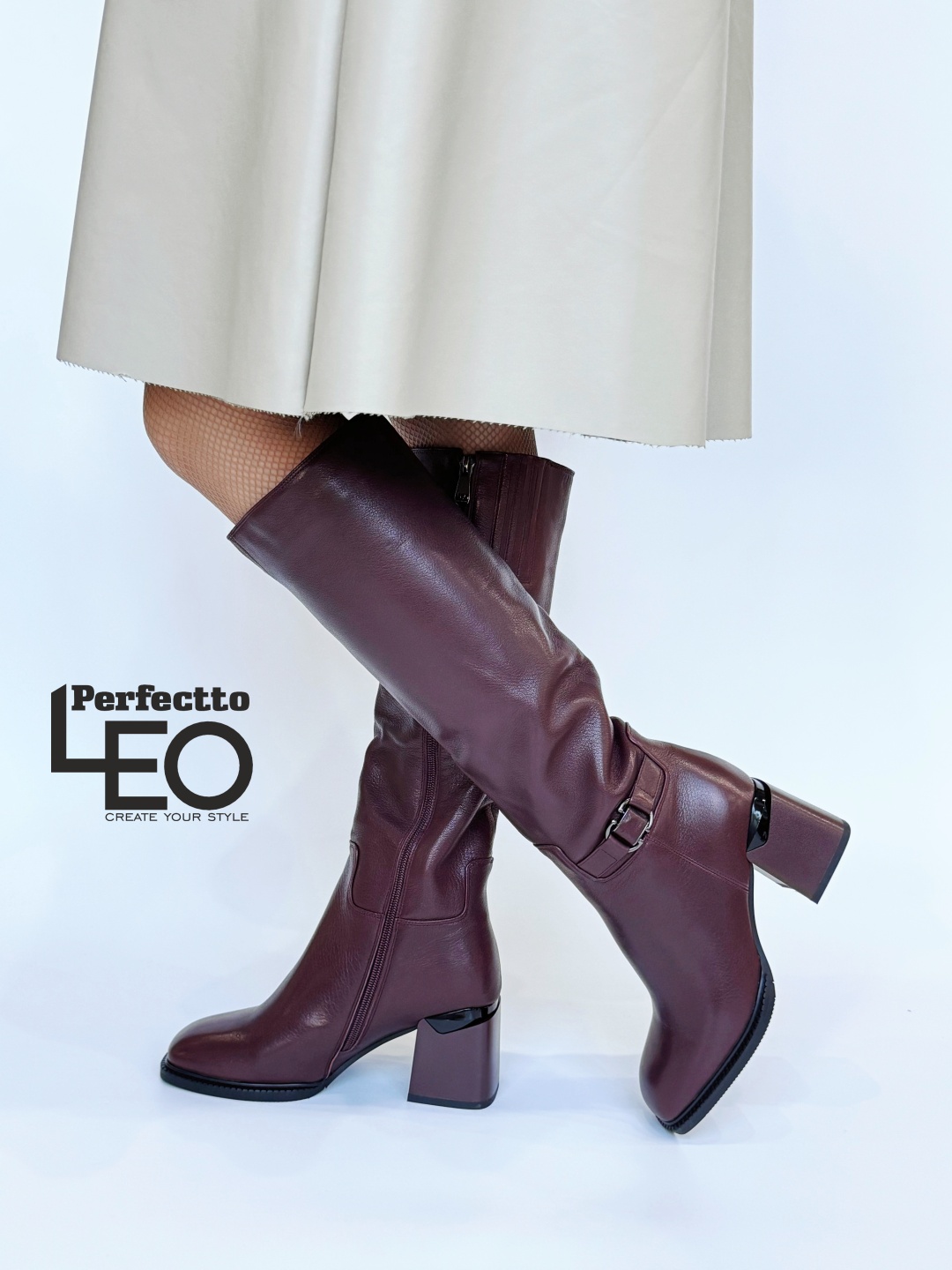 Сапоги LEO бордовый