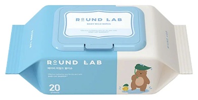 Детские влажные салфетки Round Lab Baby Mild 20 шт