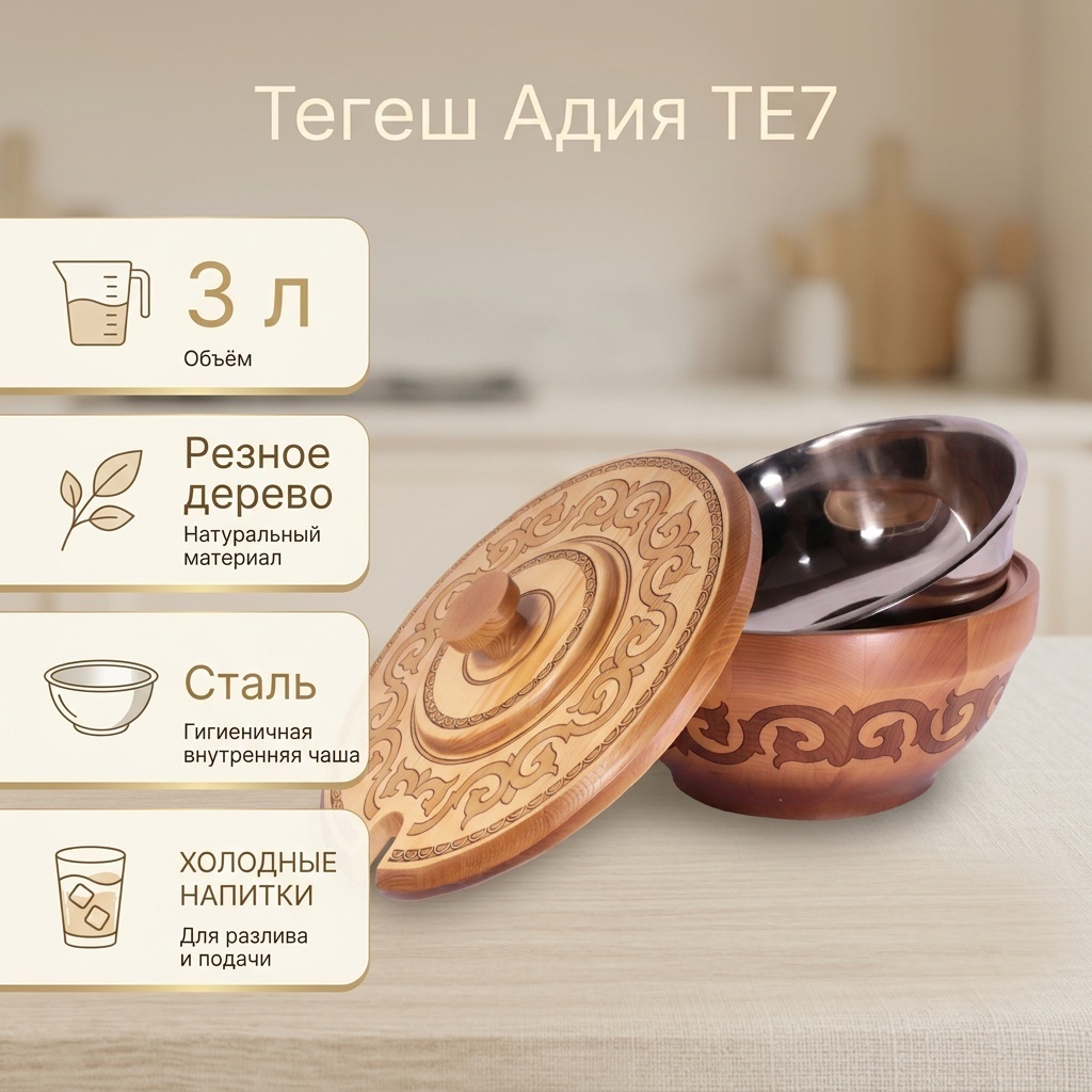 Тегеш Блэк 39х31 см, дерево, 1 шт