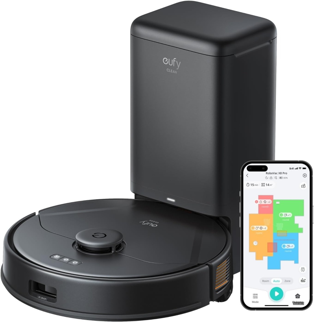 Робот-пылесос EUFY Clean X8 Pro Robotic Vacuum черный