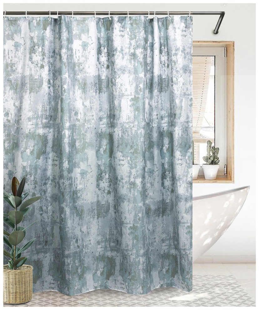 Штора для ванной BATH PLUS CH1848 180x200 зеленый, полиэстер