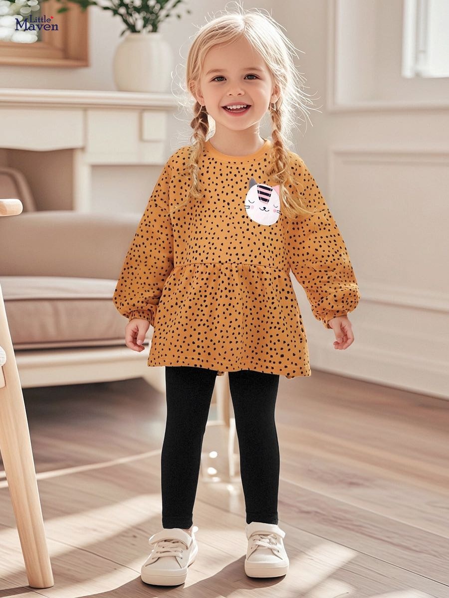 Лонгслив Little Maven коричневый