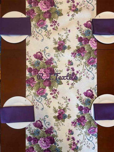 Дорожка с салфетками R.I.Textile 230x40 см, полиэстер, хлопок, дак, 9 шт