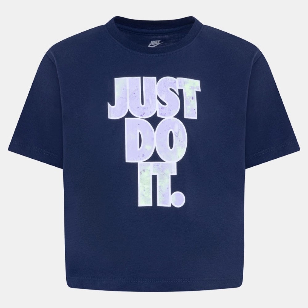 Футболка Nike Printed Club Boxy Kids синий