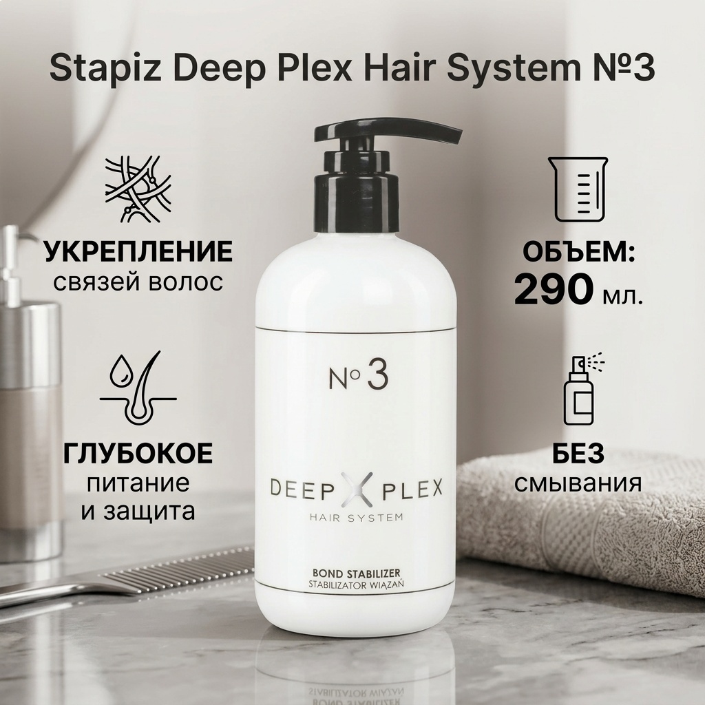 Stapiz Deep Plex Hair System №3 эликсир 290 мл