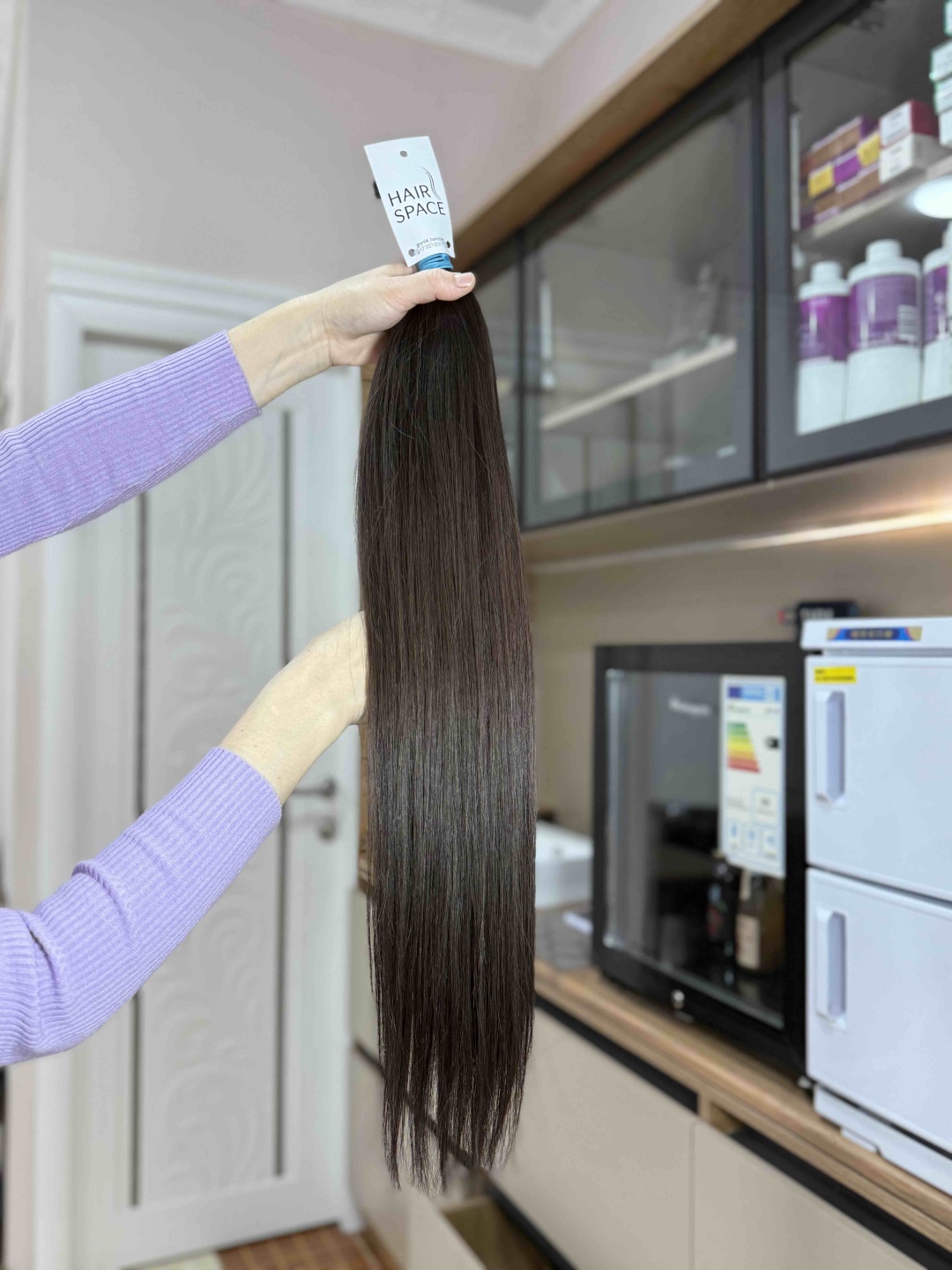 Hair Space волос для наращивания темно-русый женский 75 см