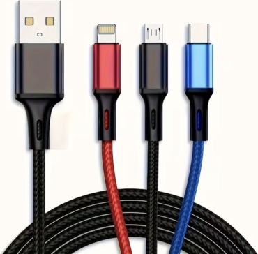 Кабель USB Type-A (M), Lightning (M), micro-USB 2.0 (M), USB TypeC (M), 1.2 м, ALX-С13 черный