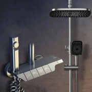 Смеситель для душа Пианино , латунь, цвет серый, черный