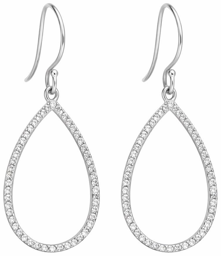 Серьги Silver медицинская сталь, стразы
