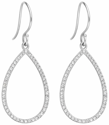 Серьги Silver медицинская сталь, стразы