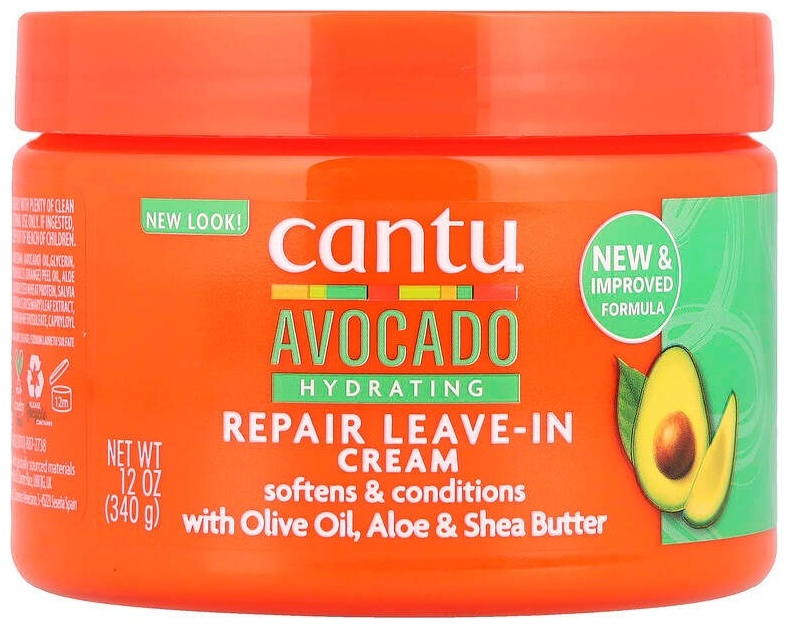 Cantu кондиционер Avocado Hydrating, восстанавливающий несмываемый крем, 340 г 340 мл