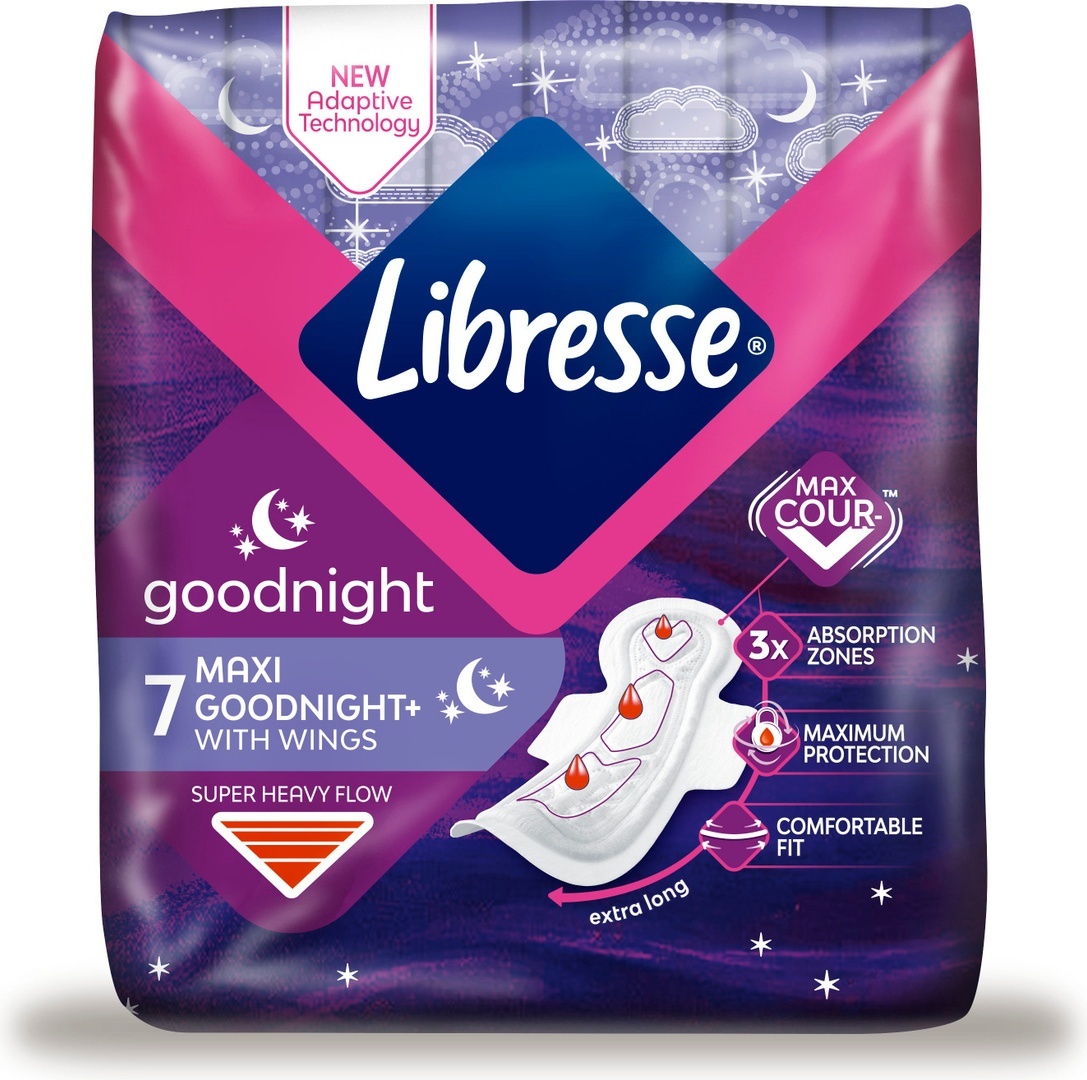 Libresse прокладки Maxi Goodnight 7 шт