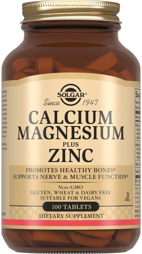 Solgar Calcium Magnesium Plus Zinс таблетки 100 шт