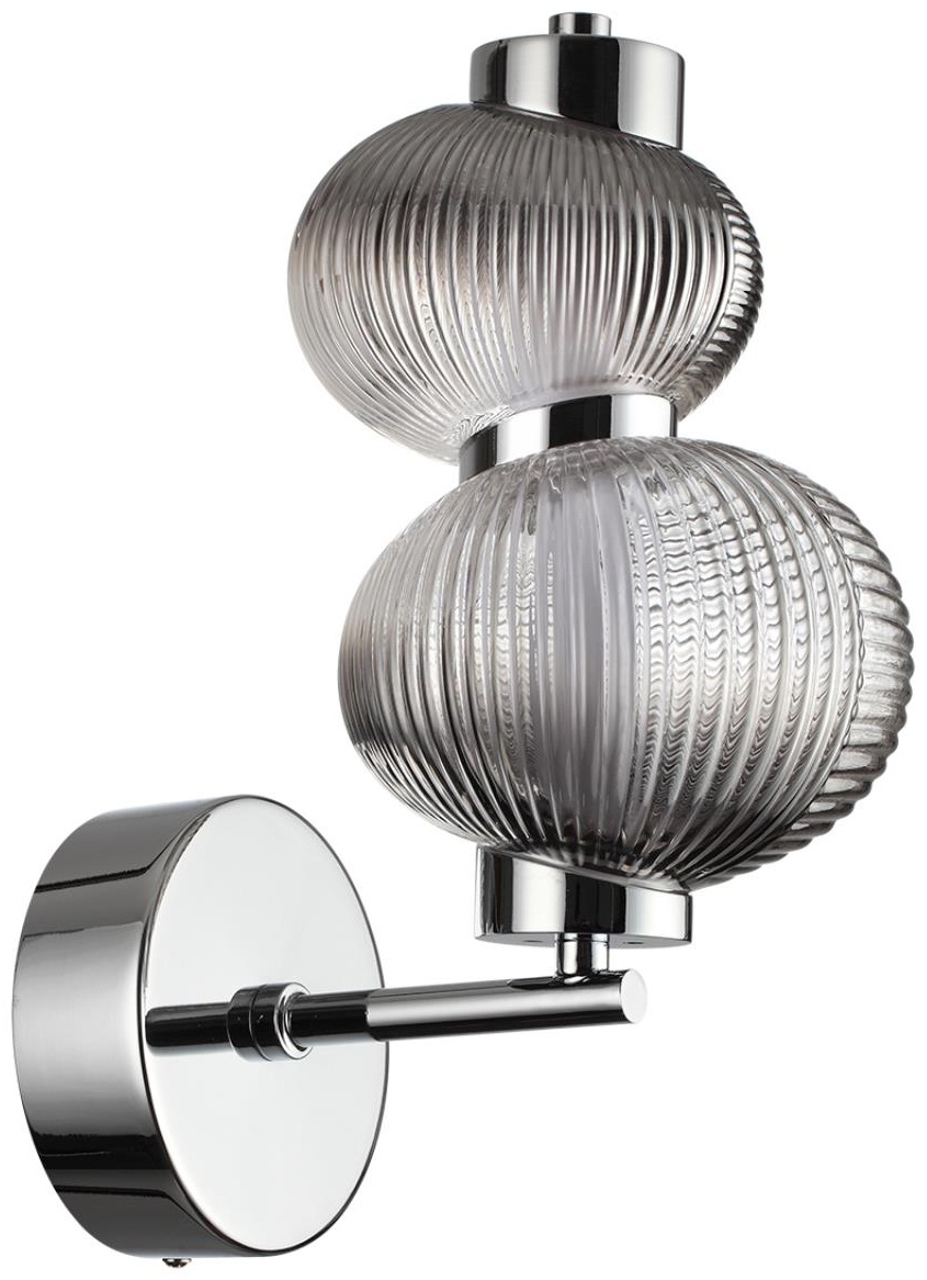 Бра настенный Odeon Light LED, серый, хром