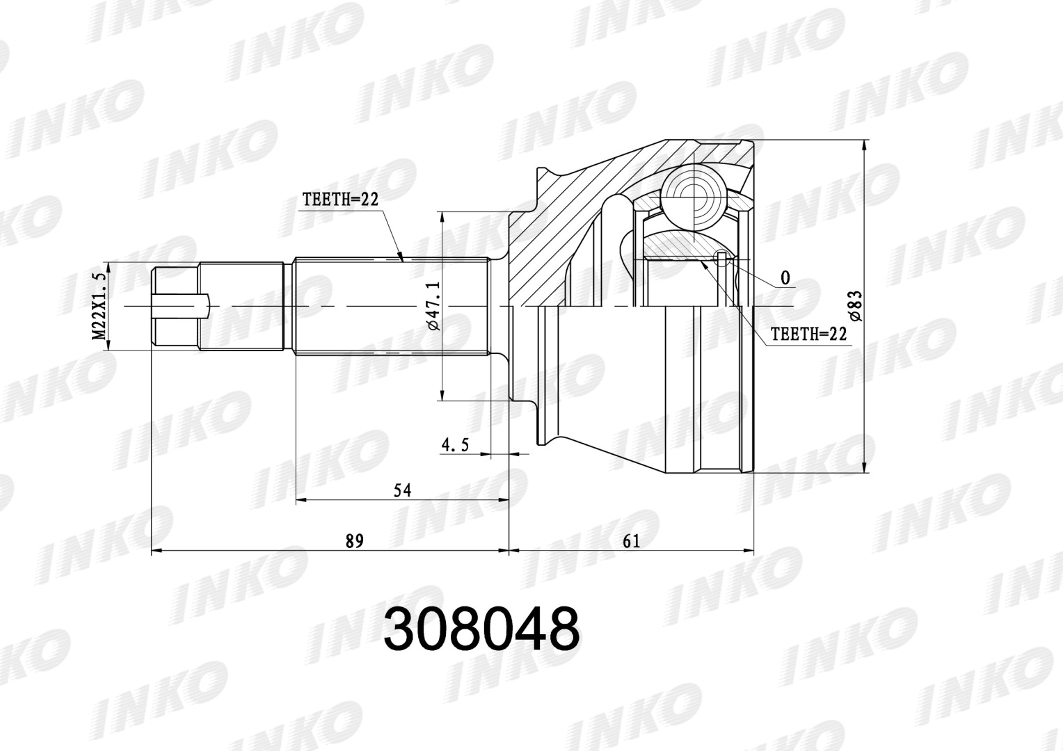 INKO шрус 308048