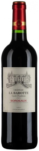 Вино Chateau la Barotte Cuvee Tradition Bordeaux AOC, 2021 сухое красное 13% 0.75 л