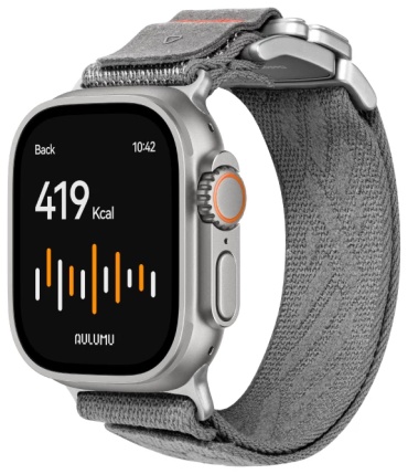 Ремешок Aulumu для Apple Watch Ultra, Watch Ultra 2, Watch Ultra 3 светло-серый