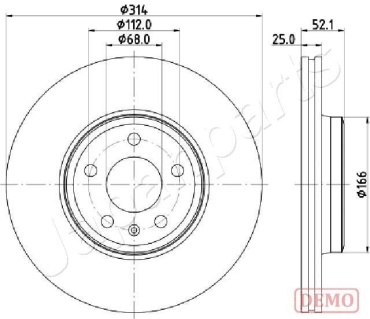 JAPANPARTS Диск Тормозной DI0916C