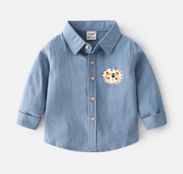 Рубашка прямая WELLKIDS синий
